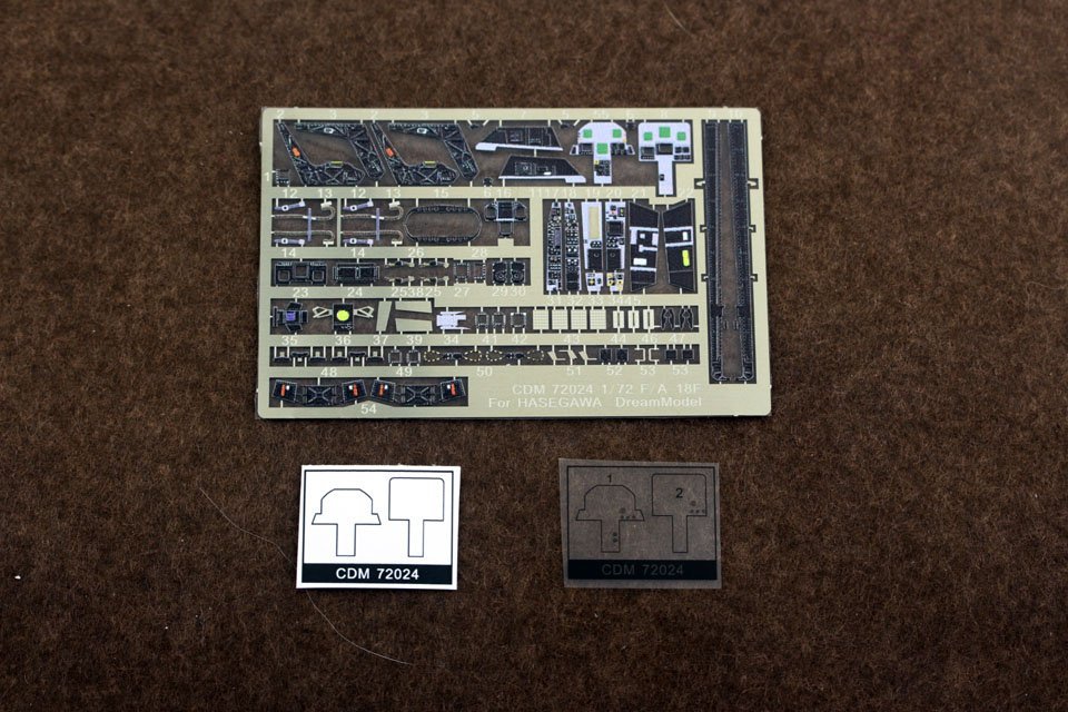 1/72 Cockpit Color Etching Parts for F/A-18F (Hasegawa) - Click Image to Close