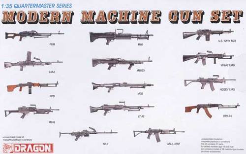 1/35 Modern Machine Gun Set - Click Image to Close