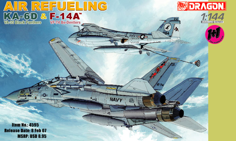 1/144 Air Refueling KA-6D VA-35 & F-14A Tomcat VF-74 Be-Deviler - Click Image to Close