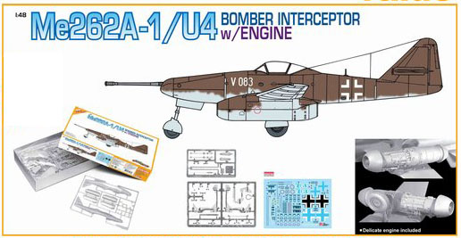 1/48 Me262A-1/U4 Bomber Interceptor w/ Engine - Click Image to Close