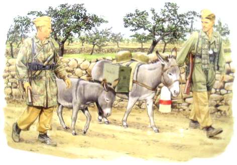 1/35 German Fallschirmjager w/ Donkeys - Click Image to Close