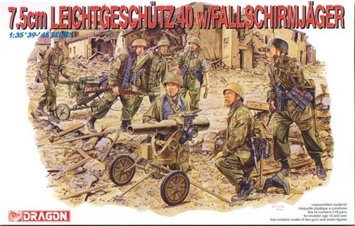 1/35 7.5cm Leichtgeschutz 40 w/Fallschirmjager - Click Image to Close