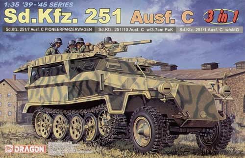 1/35 German Sd.Kfz.251 Ausf.C Half-Track (3 in 1) - Click Image to Close