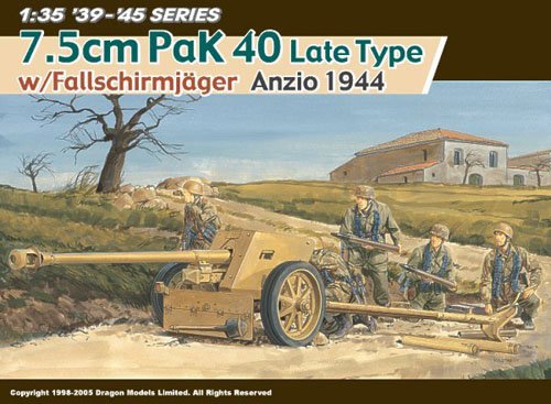 1/35 German 7.5cm Pak 40 Late Type w/Fallschirmjager, Anzio 1944 - Click Image to Close