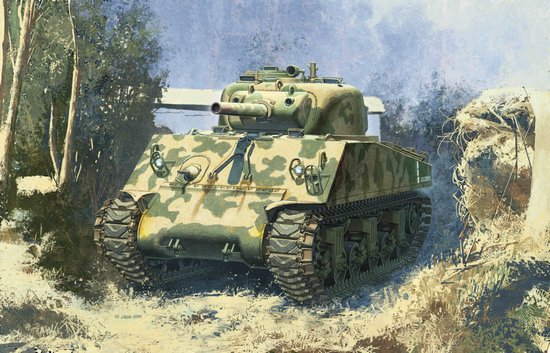 1/35 US Sherman M4 (105) Howitzer Tank - Click Image to Close