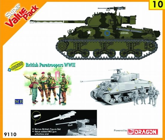 1/35 Sherman VC Firefly with MG Gun w/ Bristish Paratroopers - Click Image to Close