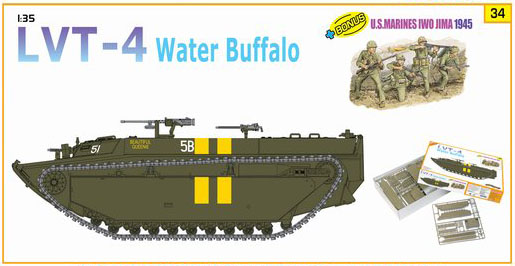 1/35 LVT-4 Water Buffalo w/ US Marines, Iwo Jima 1945 - Click Image to Close