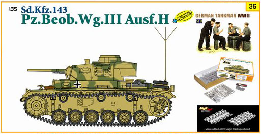 1/35 Sd.Kfz.143 Pz.Beob.Wg.III Ausf.H w/ German Tankman - Click Image to Close