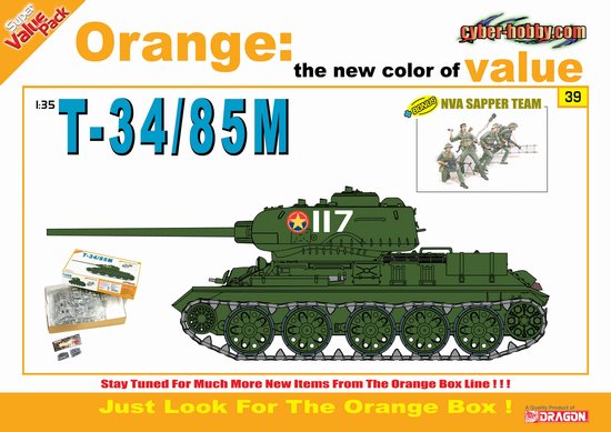 1/35 T-34/85M w/ NVA Sapper Team - Click Image to Close