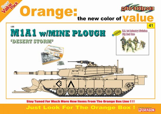 1/35 M1A1 with Mine Plough w/ 1st Infantry Division Big Red One - Click Image to Close