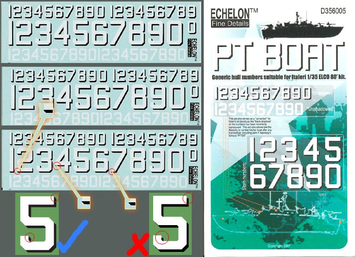 1/35 PT Boat Generic Hull Numbers (Elco 80') - Click Image to Close