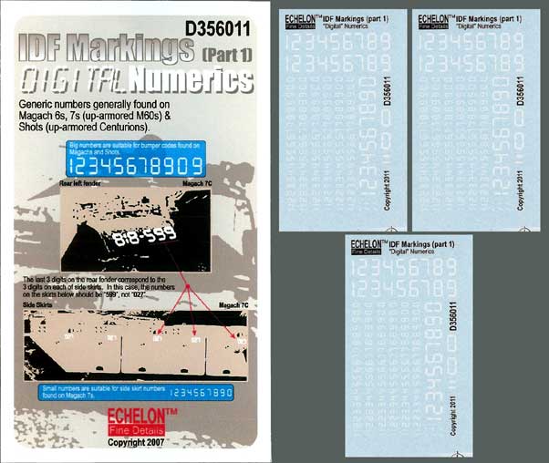 1/35 IDF Markings (Part.1) Digital Numerics - Click Image to Close