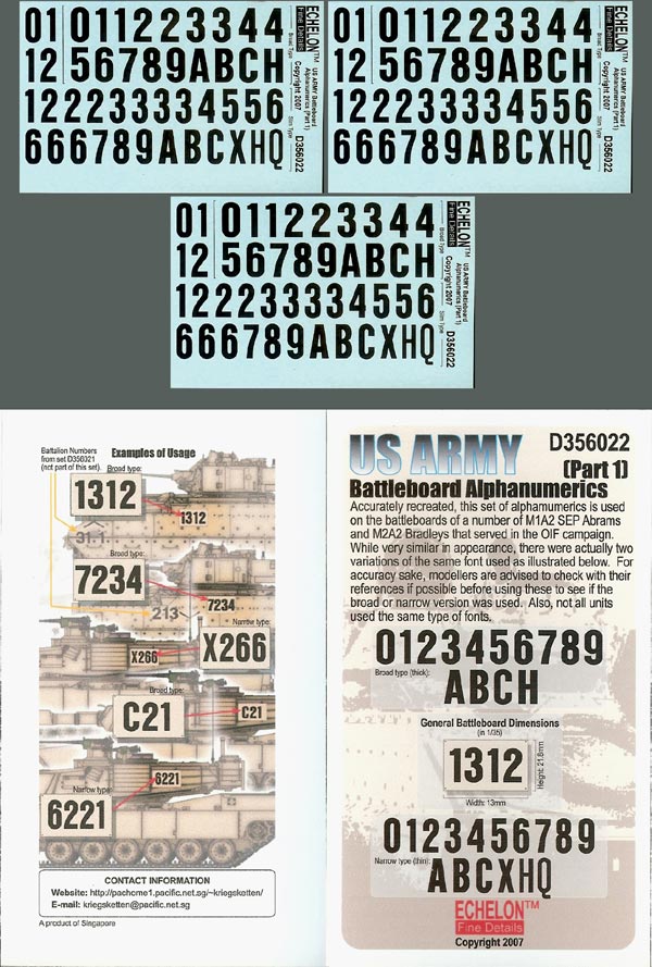 1/35 US Army OIF Battleboard Alphanumerics (Part.1) - Click Image to Close