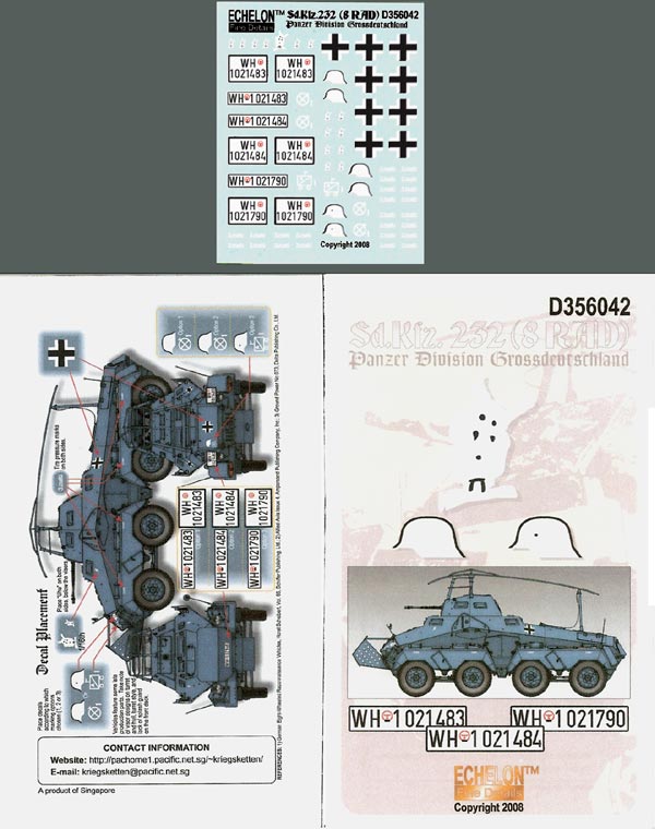 1/35 Sd.Kfz.232 (8 RAD) Pz.Div Gross-Deutschland - Click Image to Close