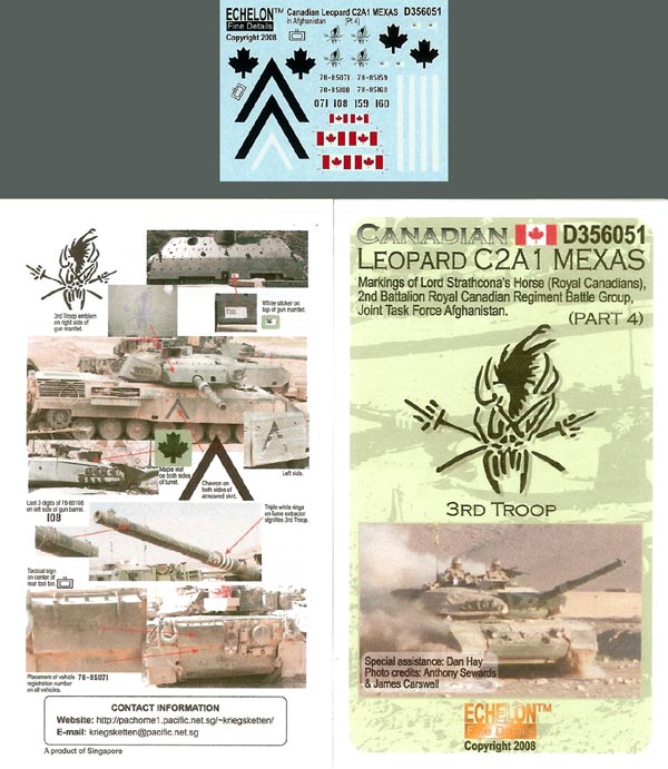 1/35 Canadian Leopard C2A1 MEXAS Markings (Pt.4) - Click Image to Close