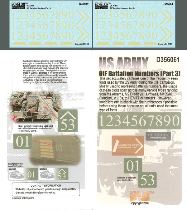 1/35 US Army OIF Battalion Numbers (Part.3) - Click Image to Close