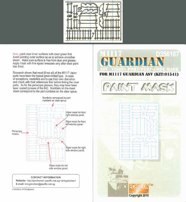 1/35 M1117 ASV Guardian Window/Periscope Mask - Click Image to Close