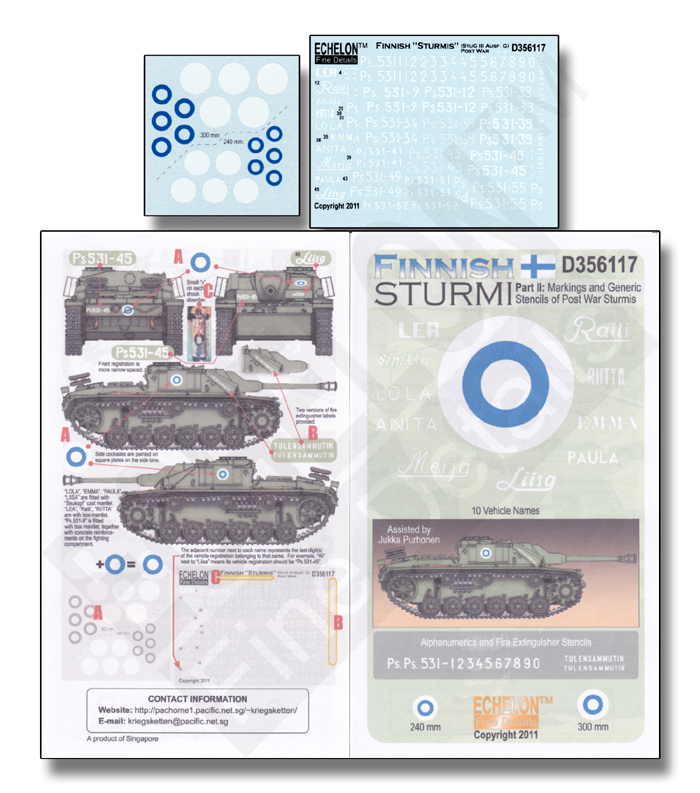 1/35 Finnish Sturmi Markings & Generic Stencils (Post War) - Click Image to Close