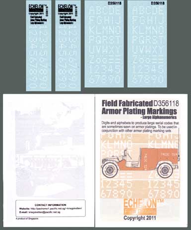 1/35 Field Fabricated Armor Plating Markings Large Alphanumerics - Click Image to Close