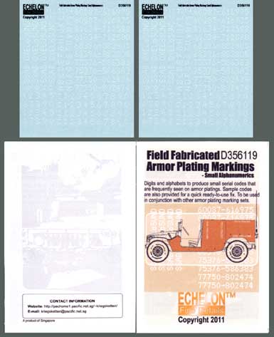 1/35 Field Fabricated Armor Plating Markings Small Alphanumerics - Click Image to Close