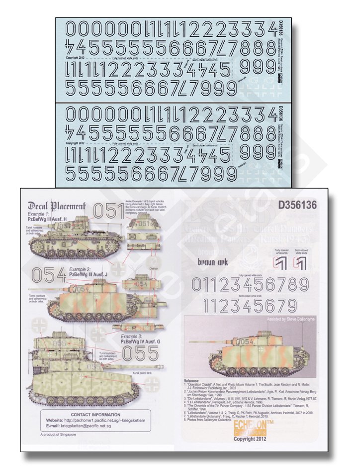 1/35 Generic LSSAH Turret Numbers for Medium Panzers Kursk 1943 - Click Image to Close