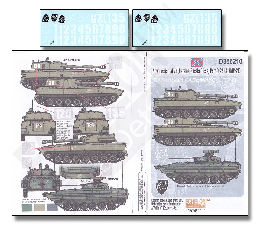 1/35 Novorossian AFVs (Ukraine-Russia Crisis) Pt.9, 2S1 & BMP-2K - Click Image to Close