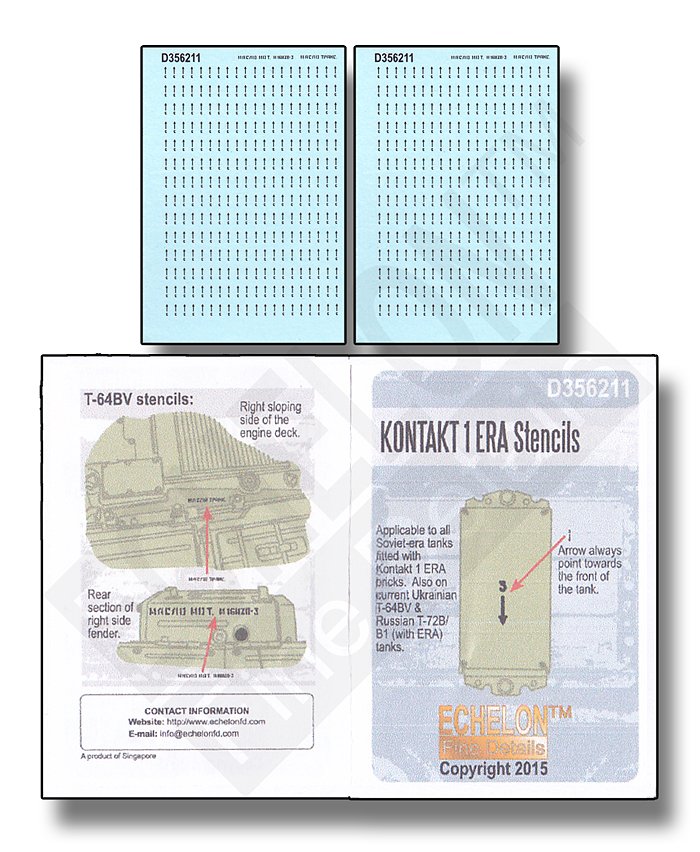 1/35 KONTAKT 1 ERA Stencils - Click Image to Close