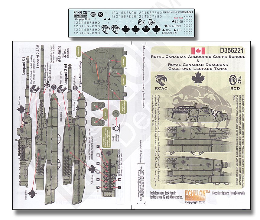 1/35 RCAC & RCD Gagetown Leopard Tanks - Click Image to Close