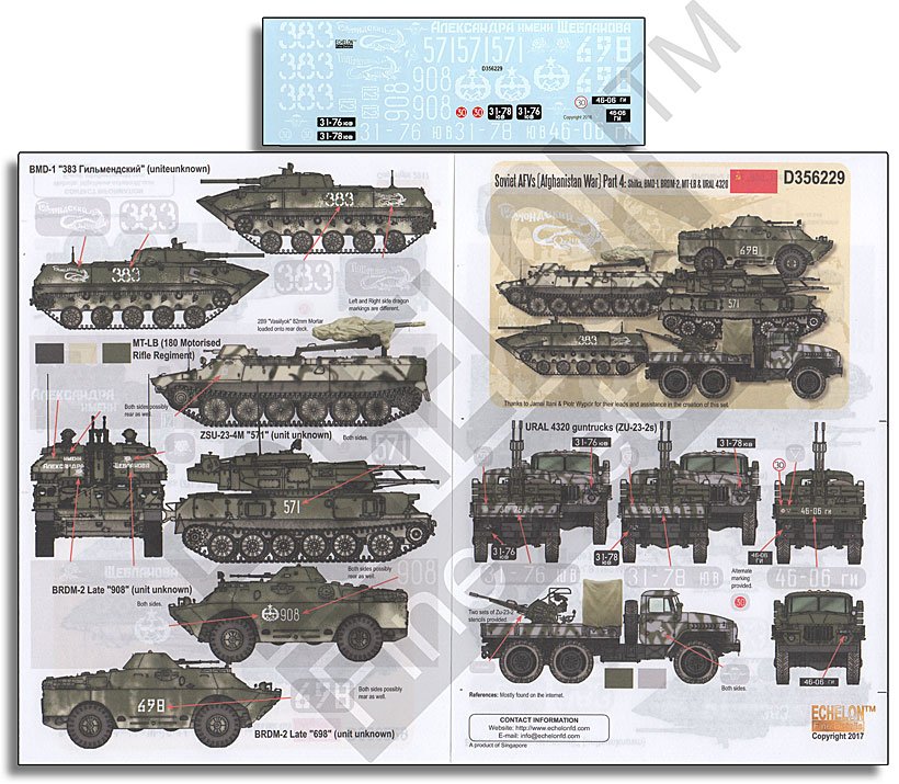 1/35 Soviet AFVs (Afghanistan War) Pt.4, Shilka, BMD-1 & Other - Click Image to Close