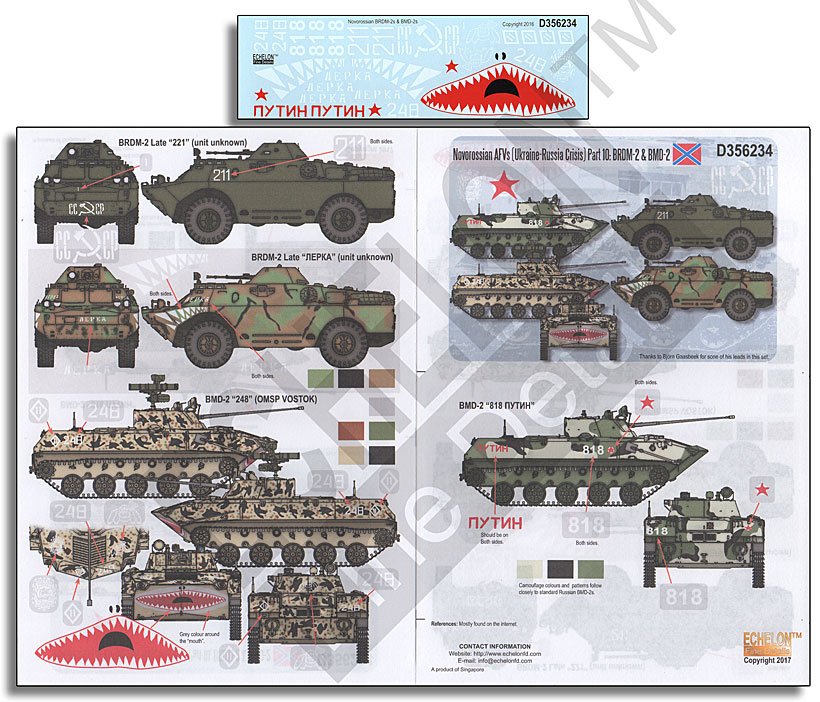 1/35 Novorossian AFVs (Ukraine-Russia Crisis) Pt.10, BRDM-2, BMD - Click Image to Close