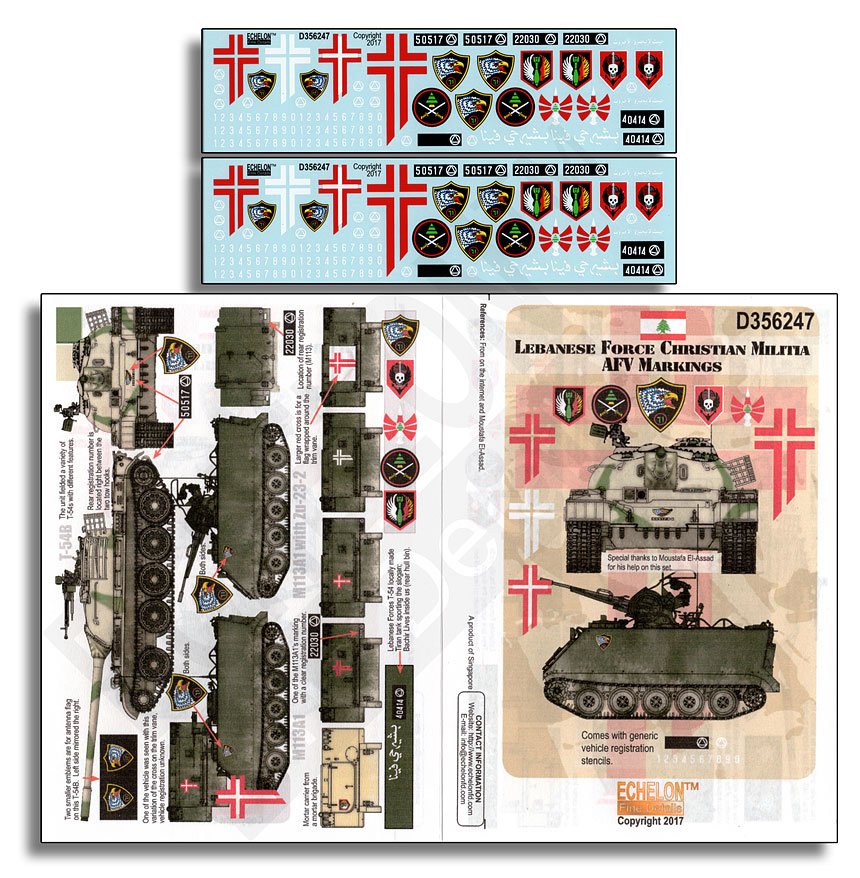 1/35 Lebanese Forces Christian Militia Forces AFV Markings - Click Image to Close