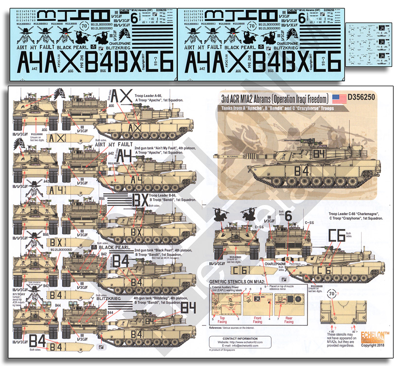 1/35 US M1A2 Abrams (OIF), 3rd Armored Cavalry Regiment - Click Image to Close