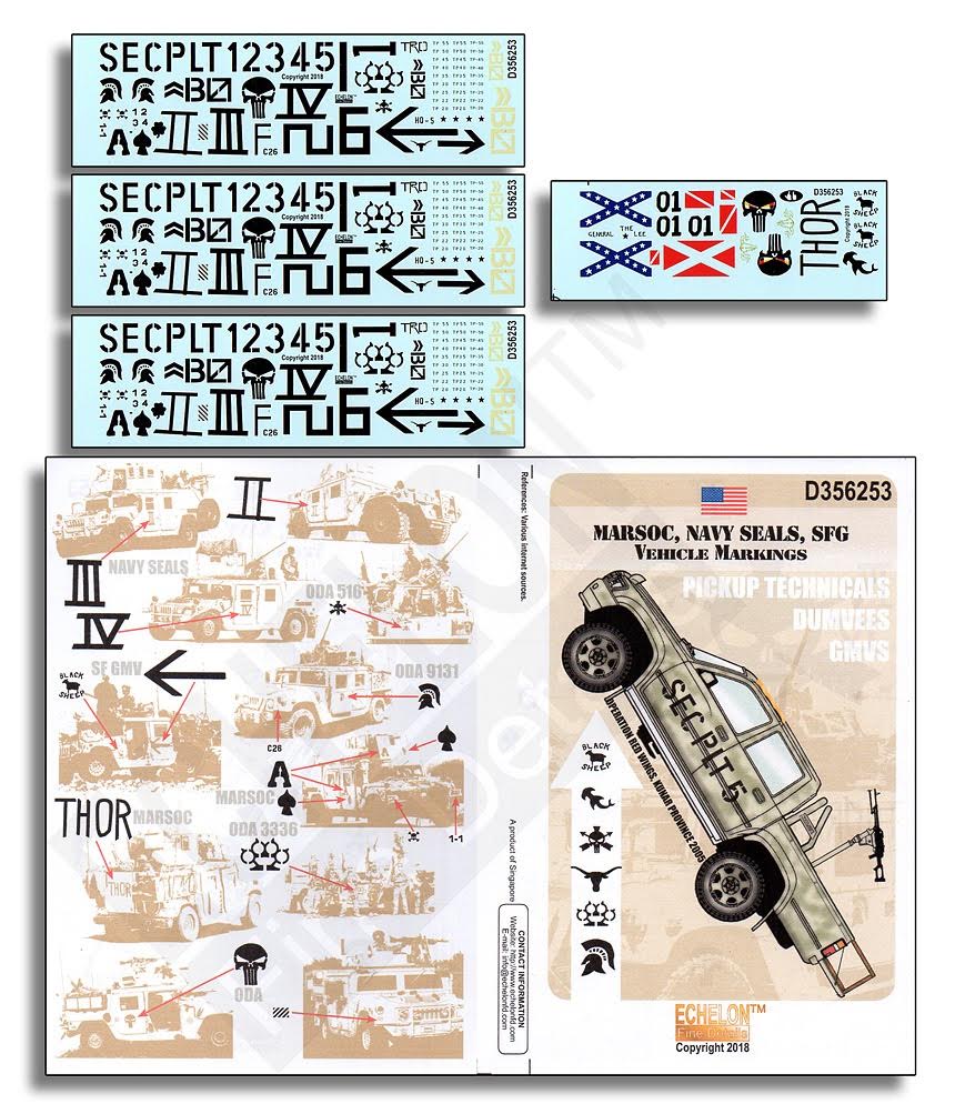 1/35 MARSOC, Navy Seals, SFG Vehicle Markings - Click Image to Close