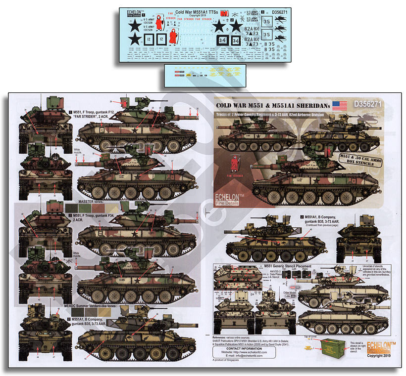 1/35 Cold War M551 & M551A1 Sheridans, 2 ACR & 3-73 AAR - Click Image to Close