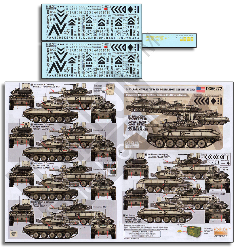 1/35 "3-73 AAR" M551A1 TTSs in Operation Desert Storm - Click Image to Close