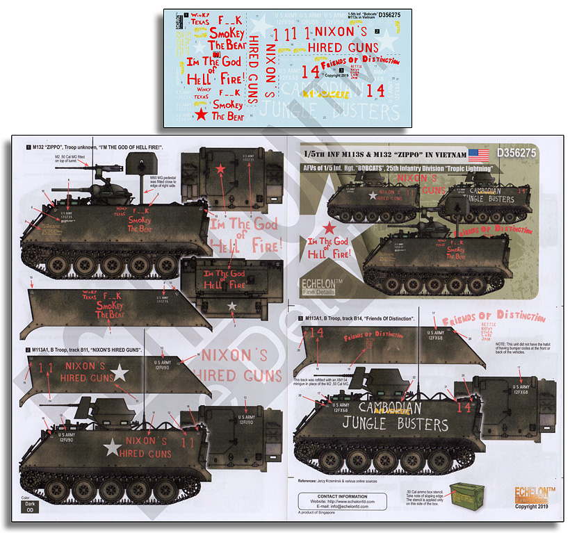 1/35 "1/5th Infantry Regiment" M113s & M132 "ZIPPO" in Vietnam - Click Image to Close