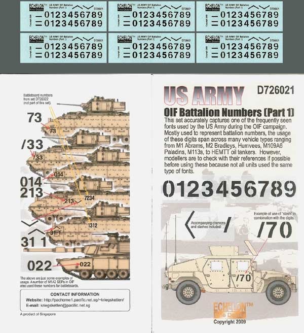 1/72 US Army OIF Battalion Numbers (Part.1) - Click Image to Close