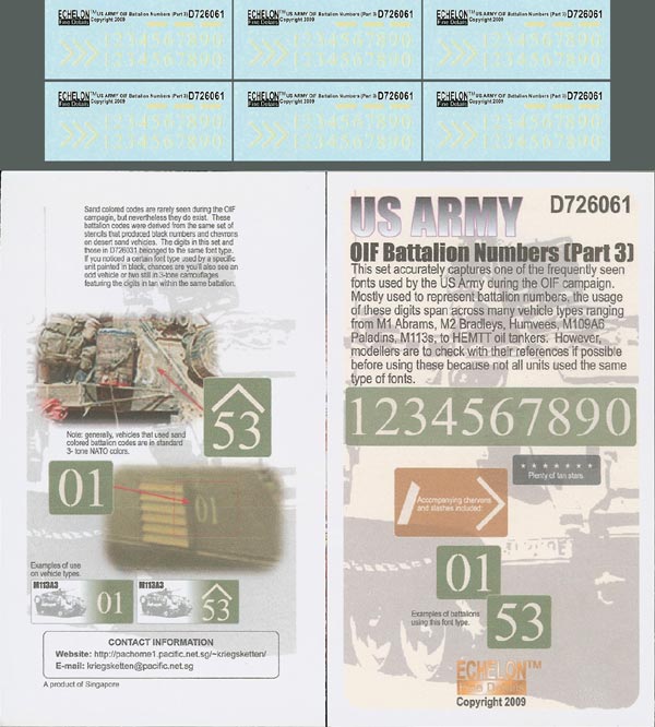 1/72 US Army OIF Battalion Numbers (Part.3) - Click Image to Close