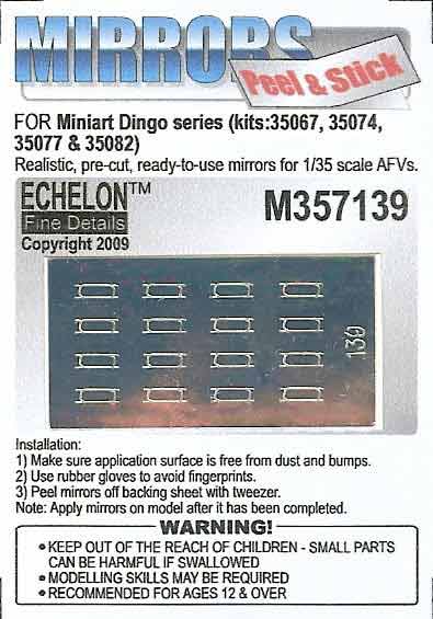 1/35 Daimler Dingo Mirrors for Miniart - Click Image to Close