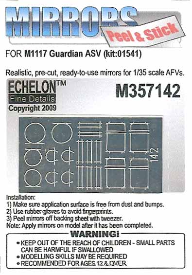 1/35 M1117 Guardian ASV Mirrors for Trumpeter - Click Image to Close