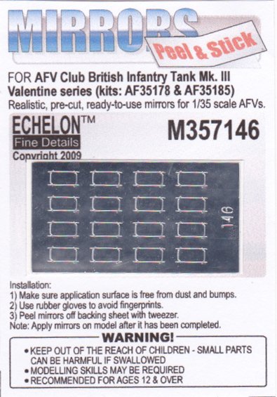 1/35 British Infantry Tank Mk.III Valentine Series for AFV Club - Click Image to Close