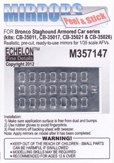 1/35 Staghound Armored Car Series Mirrors for Bronco - Click Image to Close