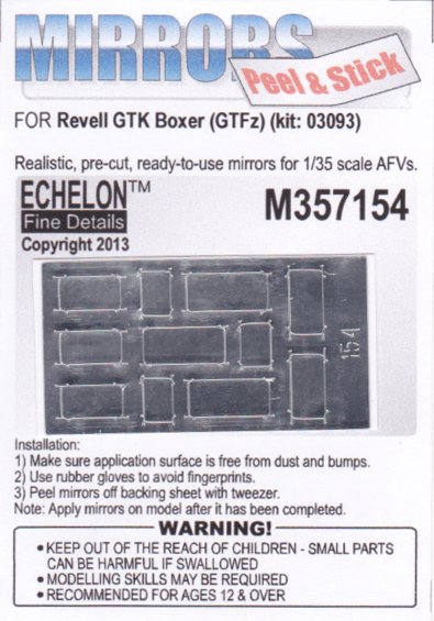 1/35 GTK Boxer (GTFz) Mirrors for Revell - Click Image to Close