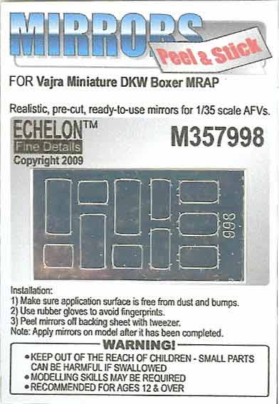 1/35 DKW Boxer MRAP Mirrors for Vajra Miniature - Click Image to Close