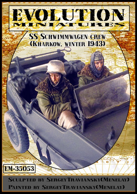 1/35 WWII German SS Schwimmwagen Crew, Kharkow, Winter 1943 - Click Image to Close