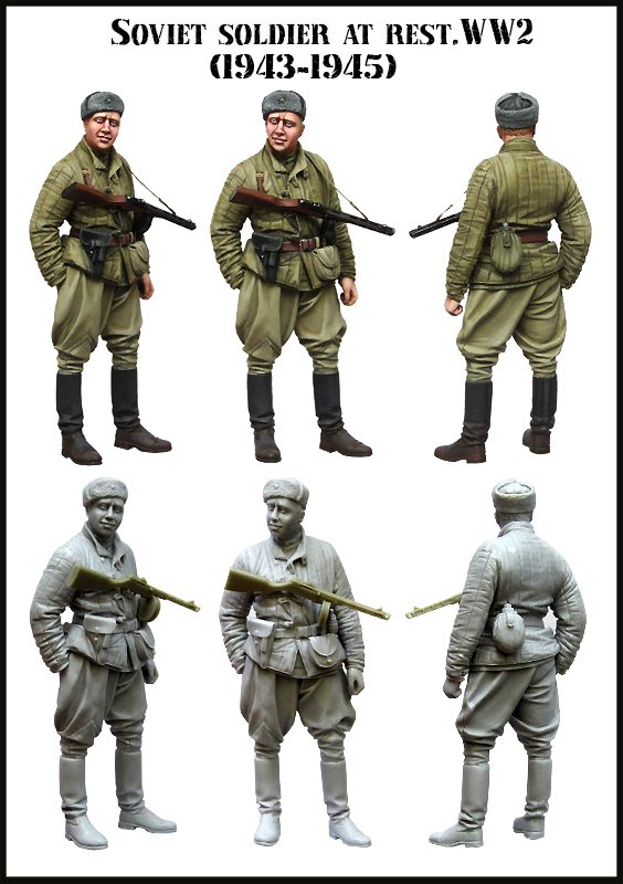 1/35 WWII Soviet Soldier at Rest 1943-45 #1 - Click Image to Close