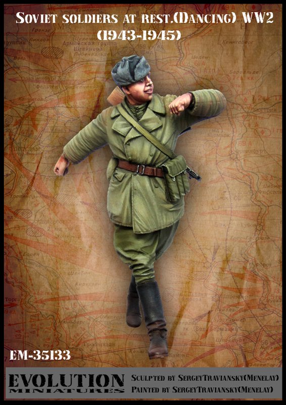 1/35 WWII Soviet Soldier at Rest (Dancing) 1943-45 #3 - Click Image to Close