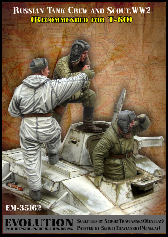 1/35 WWII Russian Tank Crew and Scout - Click Image to Close