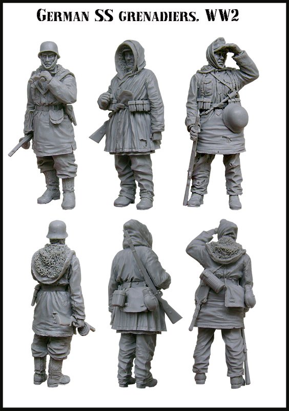 1/48 WWII German SS Grenadiers - Click Image to Close