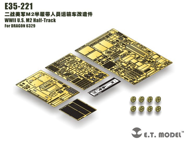 1/35 WWII US M2 Half-Track Detail Up Set for Dragon 6329 - Click Image to Close